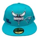 New Era 59Fifty Charlotte Hornets Teal NBA Fitted Hat Men's Size 7-1/2 Teal