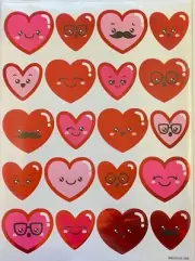 Foil Love Hearts Valentine's Day Stickers Planner Papercraft DIY Cards Seals