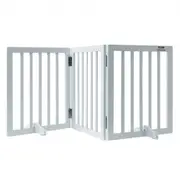 VEVOR Free Standing Dog Gate, 24" H x 60" W Freestanding Pet Gate, 3 Panels Foldable Dog Gate for Wide and Narrow Passageways, Expandable Dog Barrier