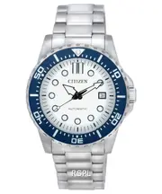 Citizen Urban White Dial 21 Jewels World Time S-Steel NJ0171-81A 100M Mens Watch