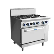 6 BURNERS WITH OVEN LPG AT80G6B-O-LPG