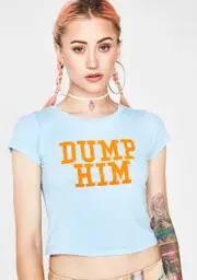 [Sugar Thrillz] Dump Him Cropped Tee