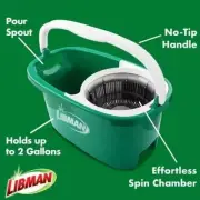 Libman Microfiber Wet Tornado Spin Mop and Bucket Floor Cleaning System