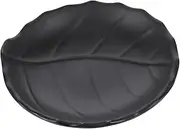 PEPLAYTAL 1pc Creative Leaf Pattern Snack Plate Decorative Food Serving Tray for Home Restaurant Use Versatile Tableware for Salads Desserts More Black