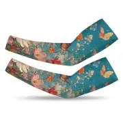 Gardening Sleeves Farm Sun Protection Arm Cooling ONE_SIZE Butterfly Flower
