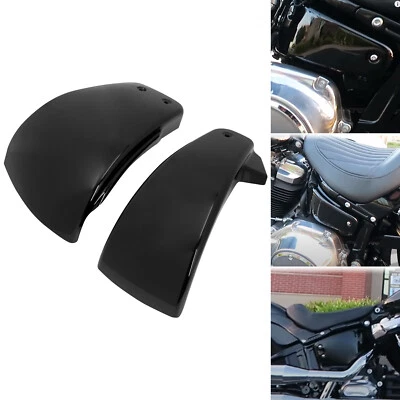 2x Battery Fairing Black Side Cover Fits For Harley Softail Street Fat Bob 18-22