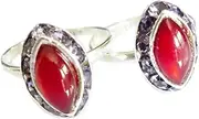 [TIBETAN SILVER] Fashion Toe Rings for Women & Teens 925 Sterling Silver Plated Coloured Zircon Handmade Unique Designer Modern Contemporary Adjustable Size Toe Ring Jewelry