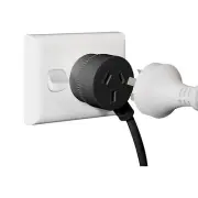 2x Arlec PIGGY BACK EXTENSION LEAD 2m 10Amp, BLACK, 3 Core Cable *Aust Brand