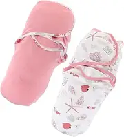 BESPORTBLE 2Pcs Newborns Lightweight Warm Swaddle Sack with Fasteners Cozy Sleep for Months