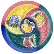 Appetizer Bowl - Chips & Dip Tray - Fruita de Roma Ceramic Server