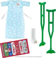 Elf on the Shelf Dress Up Kit: Crutches, Hospital Gown, Cast, Band-Aids
