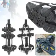 Shoes Covers Shoes Spikes Crampons 24 Teeth Ice Gripper Anti-Slip Shoes Grips
