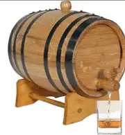 2 Liter Oak Aging Barrel With Stand Bung And Spigot Wooden Whiskey Barrel / New