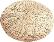 Straw Round Seat Cushion,Round Shape Straw Floor Pillow with Silk Wadding Inner | Home Accessories Seat Pillow for Meditation Yoga Fitness Exercise Indoor