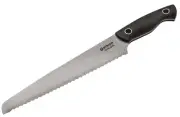 Boker Tree Brand Saga Kitchen Bread Knife Black G-10 Full Tang Stonewash 130281