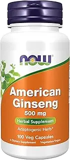 NOW American Ginseng 500 mg,100 Capsules