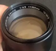 Vintage 35mm MC Minolta Celtic 1:4.5 f=200 mm Camera Lens