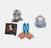 Lot of 4 Horror Stickers It! Pennywise Cult Clown Haunting Gore, The Grady Twins
