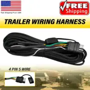 22FT 4 Pin 5 Wire Trailer Wiring Harness Connector For Rewiring 4 Flat Connector