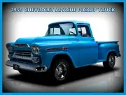 1959 Chevrolet Apache Pickup Truck NEW Metal Sign: Original Look Restoration