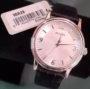 Bulova Elegant Classic Analog Watch - Black Leather Strap