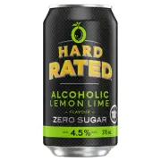Hard Rated, Alcoholic Lemon Lime Flavour, Zero Sugar, Refreshing Drink, 4.5% ABV