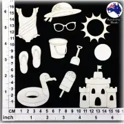 Chipboard Embellishments for Scrapbooking, Cardmaking - Beach 03 CB5193