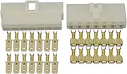 6.3mm 14 Pin DJ7141-6.3-11/21 Automotive Connector Cable Terminal Plug Kits Motorcycle Car Terminal Male Female(10 Sets)