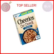 Cheerios Oat Crunch Almond Oat Breakfast Cereal, Large Size, 18.2 oz
