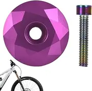 Road Bikes Bowl Cover | Bikes Headset Top Caps, Aluminum Alloy Bikes Stem Cover, Lightweight Headset Top Caps, Non-Slip Bikes Bowl Cover - Waterproof Bikes Stem Cover Cycling Accessories for Easy Fit