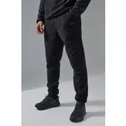 Mens Black Man Active Fleece Jogger