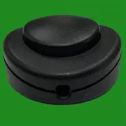 Black 2/3 Core 2A Foot Button Lamp Light Round Floor Inline On/Off Switch, 65mm