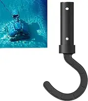 Hook for Robotic Pool Cleaner, Pool Hook for Poles, Pool Accessories Hook Customized for Pool Vacuum Robot Including Cordless, above Ground and Underwater, Attaches to Telescopic Poles, Black