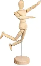 DOITOOL Art Wooden Figure Mannequin Draw Dummy Joint Paint Artist Pose Wooden Figures Wood Figure Stands Puppet Stand Blank Action Figure Human Body Model for Lotus Tree