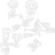 Totority 17pcs Mini Kitchen Utensils Serving Utensils Home Mini House Tableware Decoration Mini Doll House Miniature Tableware Mini House Kitchen Accessories Plastic Transparent