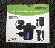Electric Air Pump, AGPtEK Portable Quick-Fill Air Pump with 3 Nozzles 110V