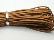 20 Meters Coffee Waxed Cotton Beading Cord Thread Line 2mm Jewelry String