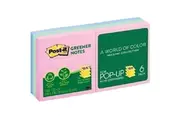 Post-It Greener Pop-Up Notes Pastel Helsinki 76x76mm 6 Pack Pads