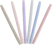 HONMEET 6pcs Dual Tip Highlighters Portable Colored Marking Pens for School Studies Journal and Note Taking Smooth Writing Fluorescent Marker Pens for Teachers and Students