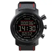 Suunto Men’s SS019171000 Sapphire Elementum Terra Leather Black Watch New No Box