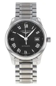 Watchfinder & Co. Longines Preowned Master Collection Bracelet Watch, 29mm in Silver /Black at Nordstrom One Size