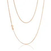 9ct Rose Gold Silver Filled 45cm Curb Chain