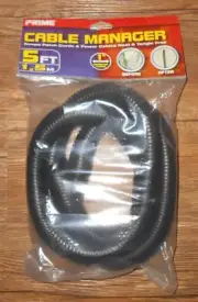 Prime 5 Ft Cable Manager (Keeps Cords & Cables Neat & Tangle Free)