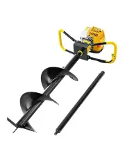 [Giantz] 74CC Post Hole Digger Petrol Drill 300mm in Yellow