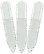 Mont Bleu Small Premium Glass Nail File - Genuine Czech Tempered Glass - Handmade in Czech Republic - Best Crystal Nail File for Nail Care