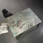 Amazonite Coffee Table / Green Stone Center Sofa Table / Hallway Furniture Decor