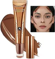 Anglicolor Contour Stick With Cushion Applicator,Liquid Contour Wand,Cream Contour Smooth,Bronzer Stick Lightweight Liquid Bronzer For Face (02#Fair/Medium, 12ml)