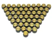 50x Guitar AMP Amplifier Knobs Black w/ Gold Cap Push on Knob fits Marshall AMP