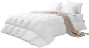 BEDRA BEDDING Goose Feather & Down Quilt, 500GSM Doona/Duvet with Cotton Cover, Warm for Spring Autumn Winter, Single Size