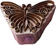 Attractive Printing Stamp Brass Butterfly Shapes Wooden Clay Block